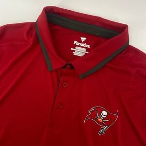 NWT Fanatics Polo Shirt Mens 4XL Red Tampa Bay Buccaneers NFL Team Apparel